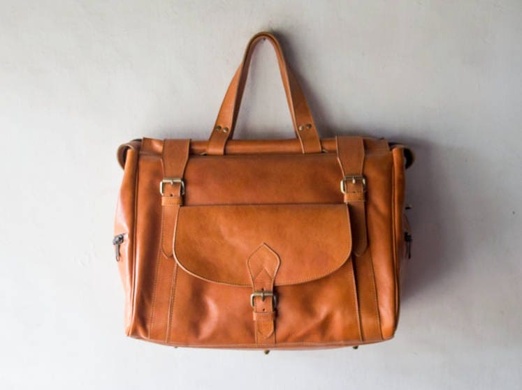 Arzttasche Und Weekender Für Damen Herren Aus Leder. Eine Reise, Schulter Oder Seesack Pflanzlich Gegerbtem Leder von SunriseNomad