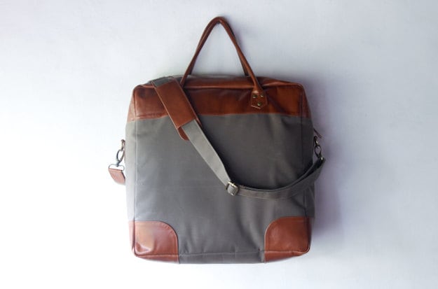 Leder Reisetasche Weekend Bag - Gewachstem Canvas Und Echtem Gewachstem Handgefertigt Gegerbt Verblasst Grün von SunriseNomad