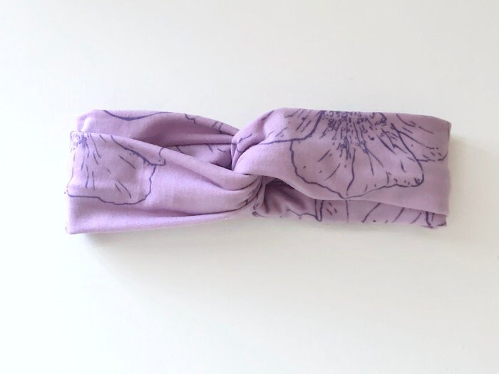 Lila Blumen Stirnband Dehnbares Stirnband Für Frauen von SunriseThreadsCo