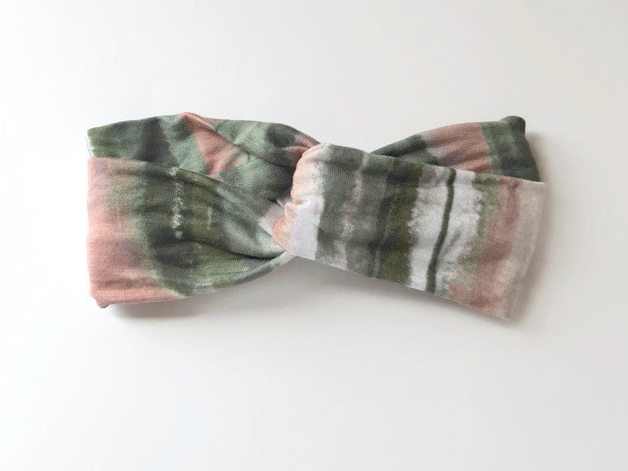 Grün Und Pink Stirnband Dehnbar Sportlich Yoga Stirnband von SunriseThreadsCo