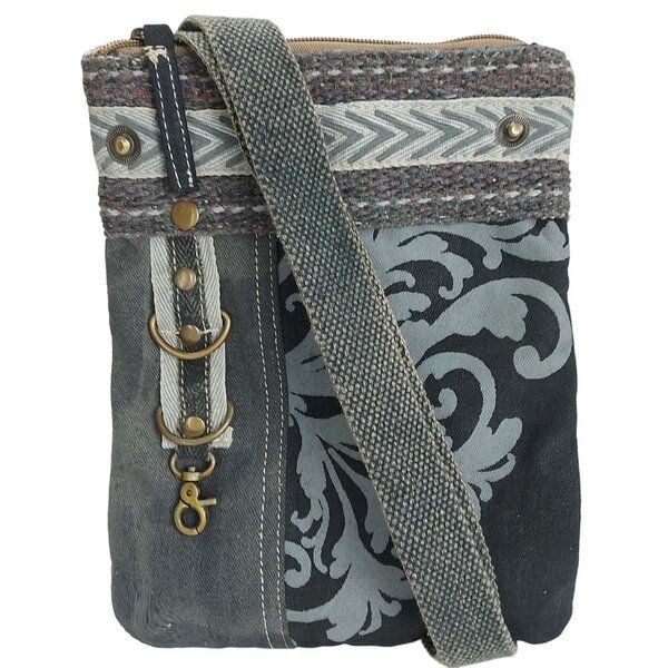 Sunsa Damen Handy Tasche, kleine Umhängetasche aus Canvas. Vintage Cross Over bag von Sunsa