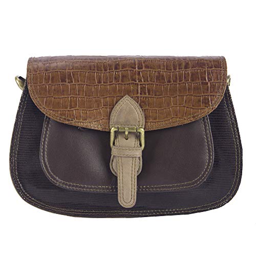 Sunsa Damen Ledertasche. Kleine Schultertasche. Bunte Umhängetasche. Leder Trachtentasche. Damentasche Crossbody Bag. Handtasche als Frauen Geschenkidee von Sunsa