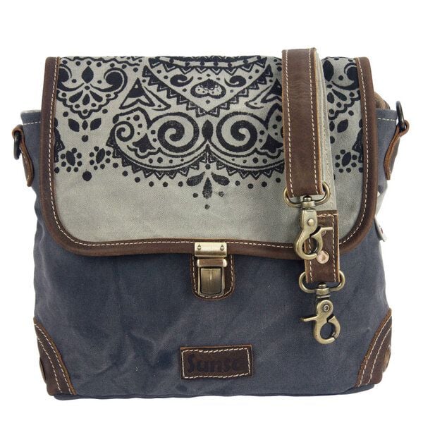 Sunsa Damen Messenger Tasche Canvas Umhängetasche Mandala Motiv Schultertasche von Sunsa