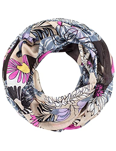 Sunsa Damen Loop Schal. 100% Baumwolle Schlauchschal für Frühlings/Sommer. Dünn Loopschal mit Blumen Design. Tücher und Schals als Frauen Geschenk von Sunsa