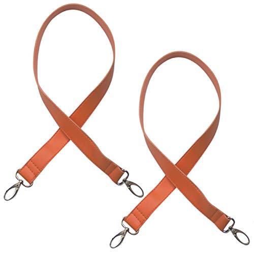 Sunsa Damen Schulterriemen. 2er Set Henkel für Schultertaschen. Kunstleder Taschenhenkel. Lange Shopper Riemen. Ersatz-Riemen Schultergurt mit Karabinerhaken Für Taschen (orange) von Sunsa