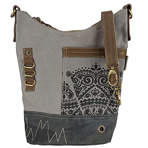 Sunsa Damen Tasche Umhängetasche, Handtasche aus Canvas & Leder. Nachhaltige Produkte, Groß Vintage Shoulder Bag, Schultertasche, Segeltuch Crossbody, Geschenkideen für Frauen/Mädchen von Sunsa