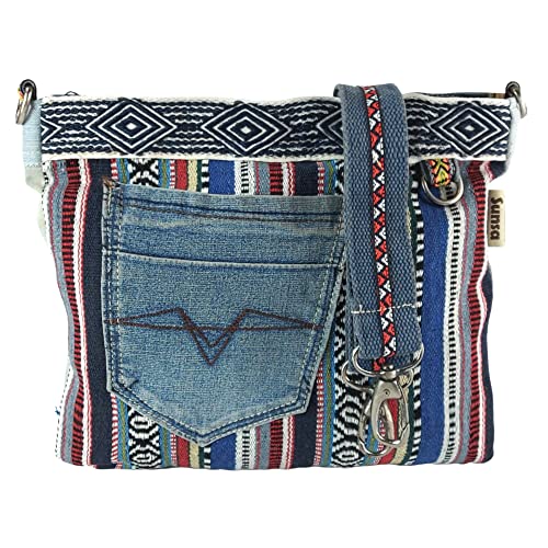 Sunsa Damen Taschen Umhängetasche Handtasche Canvas & Jeans. Große Boho Crossbody Tasche/bag Schultertasche, Geschenkideen für Frauen/Mädchen nachhaltige Produkte 52372 von Sunsa