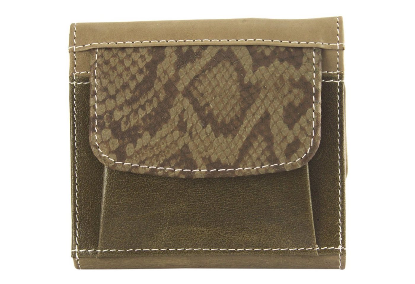 Sunsa Geldbörse echt Leder Geldbeutel Portemonnaie Brieftasche klein Damen, echt Leder, aus recycelten Lederresten, mit RFID-Schutz, Unisex von Sunsa
