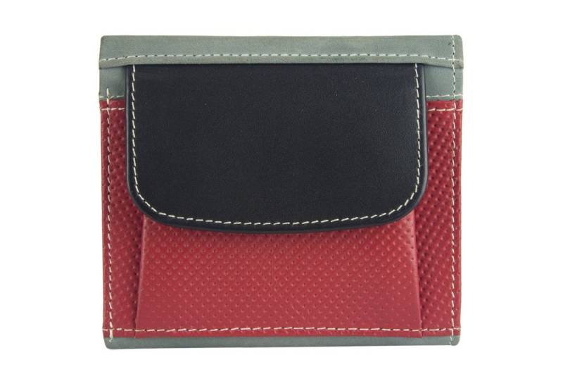 Sunsa Geldbörse Leder Geldbörse klein Damen RFID Portemonnaie Upcycling, echt Leder, aus recycelten Lederresten, mit RFID-Schutz, Unisex von Sunsa