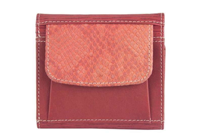 Sunsa Geldbörse Leder Geldbörse klein Damen RFID Portemonnaie Upcycling, echt Leder, aus recycelten Lederresten, mit RFID-Schutz, Unisex von Sunsa