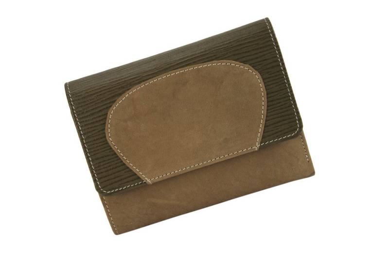 Sunsa Geldbörse echt Leder Geldbörse Damen Geldbeutel Portemonnaie große Brieftasche, echt Leder, aus recycelten Lederresten, mit RFID-Schutz, Unisex von Sunsa