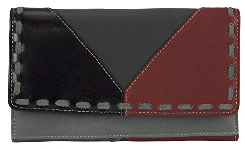 Sunsa Geldbörse. Damen Geldbeutel. Leder Portemonnaie mit RFID Schutz. Kleiner Brieftasche mit Kreditkarten Fächer. Mädchen Geldtasche Wallet. Purses 81676 von Sunsa
