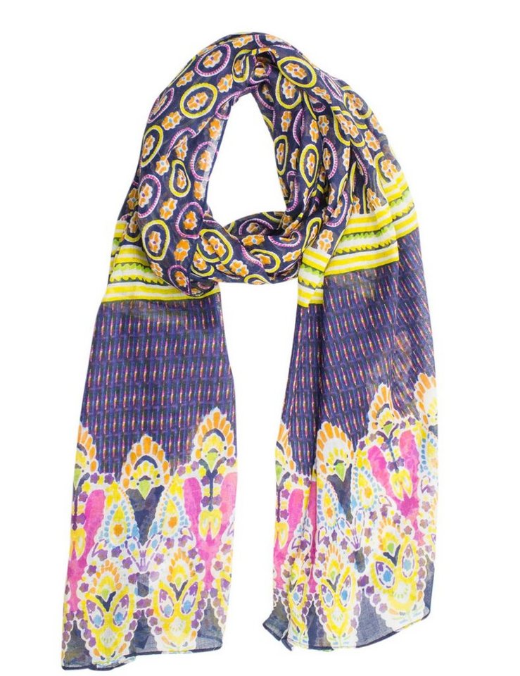 Sunsa Halstuch Damen Schal Tuch. Baumwolle Halstuch. Sommer Scarf als Geschenkideen für Frauen. Tuch mit Blumen Aufdruck & modern bohemian Design., Abstract Modern Aufdruck von Sunsa