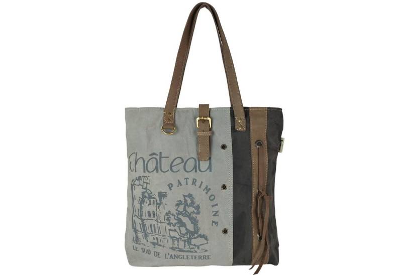 Sunsa Handtasche Canvas Handtasche. Vintage Graue Schultertasche. Tote Tasche von Sunsa