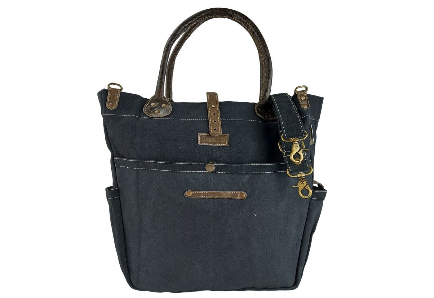 Sunsa Handtasche Damen Handtasche, Große Canvas Schultertasche, Tasche mit Leder Handgriff dazu verstellbare umhänge Henkel, schlicht von Sunsa