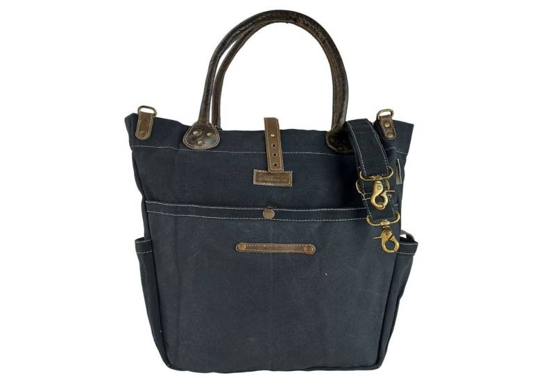 Sunsa Handtasche Damen Handtasche Canvas Schultertasche, Tasche mit Leder Handgriff, schlicht von Sunsa