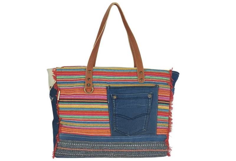 Sunsa Handtasche Damen Handtasche Nachhaltig Weekender. XXL Schultertasche Henkeltasche, Nachhaltig aus recycelte Jeanshose von Sunsa