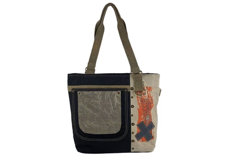 Sunsa Handtasche Shopper, Canvas Handtasche in Vintage Stil, Vegane Schultertasche von Sunsa