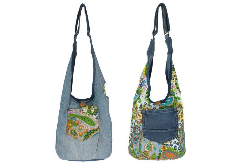 Sunsa Hobo Nachhaltige 2 seitige tragbare Umhänge/Jeans/wendbare Tasche, Wendbare Tasche, 2 Seitig tragbare Tasche von Sunsa