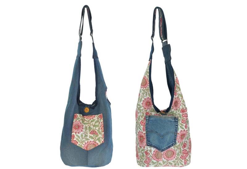 Sunsa Hobo Nachhaltige 2 seitige tragbare Umhänge/Jeans/wendbare Tasche, Wendbare Tasche, 2 Seitig tragbare Tasche von Sunsa