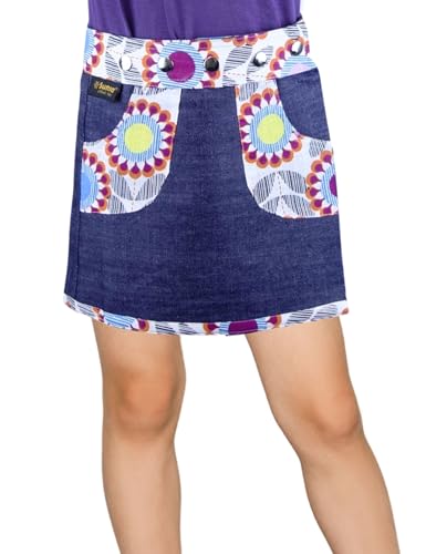 Sunsa Mädchen Jeansrock. Kinderrock Minirock wendbarer Wickelrock, kurzer Sommerrock,2 Kinder Röcke in einem. Denim Skirt, Jeans Rock kurz, Mädchenrock aus Jeans von Sunsa