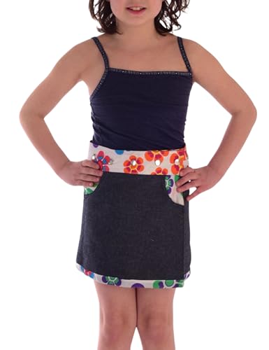 Sunsa Mädchen Jeansrock. Kinderrock Minirock wendbarer Wickelrock, kurzer Sommerrock,2 Kinder Röcke in einem. Denim Skirt, Jeans Rock kurz, Mädchenrock aus Jeans von Sunsa
