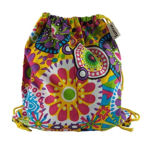 Sunsa Mädchen Turnbeutel Rucksack, Stoffbeutel mit Kordelzug. Baumwolltasche für Schule/Kindergarten. Kinderrucksäcke als Kleine Geschenke für Kinder von Sunsa