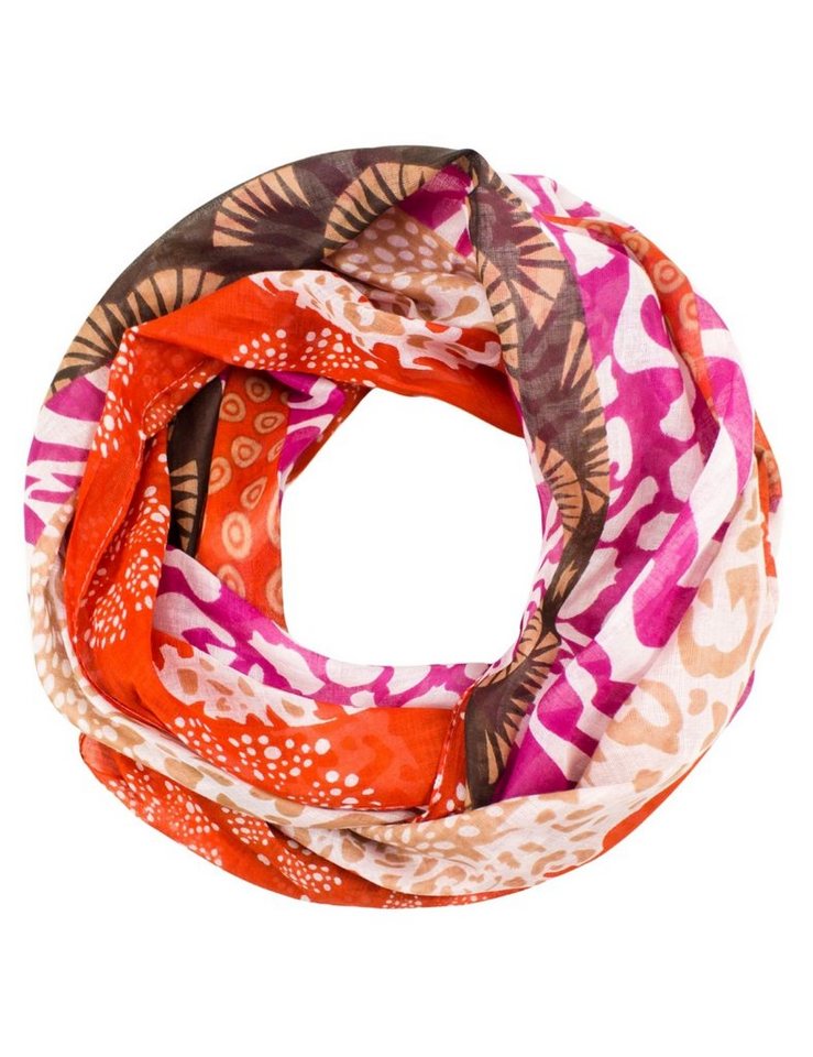 Sunsa Modeschal Damen Loop Schal. 100% Baumwolle Schlauchschal. Loopschal, Abstract Aufdruck von Sunsa