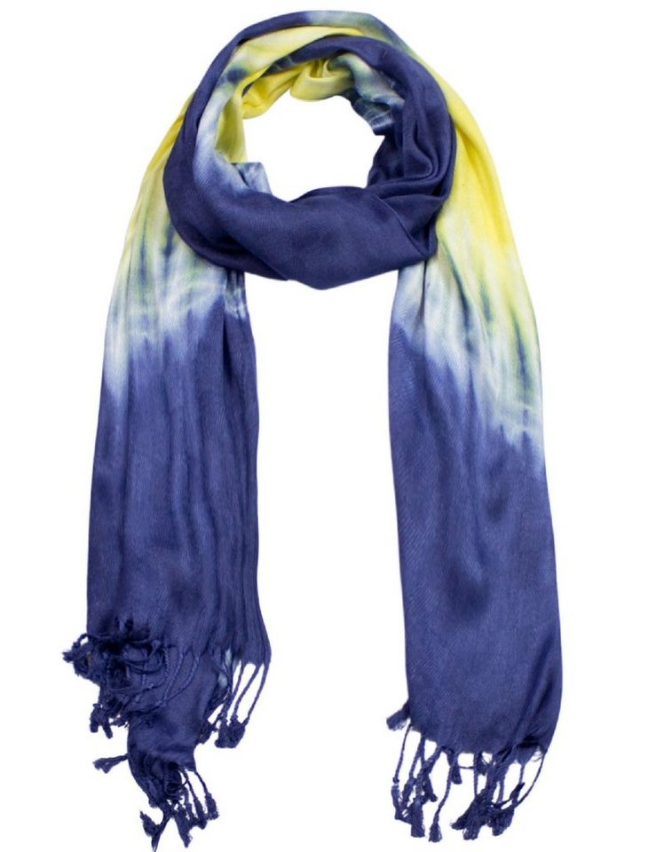 Sunsa Modeschal Damen Schal Tuch Viskose Halstuch Scarf mit Blumen, Tiy Diyed still von Sunsa