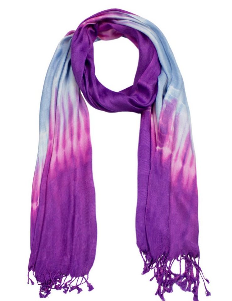 Sunsa Modeschal Damen Schal Tuch Viskose Halstuch Scarf mit Blumen, Tiy Diyed still von Sunsa