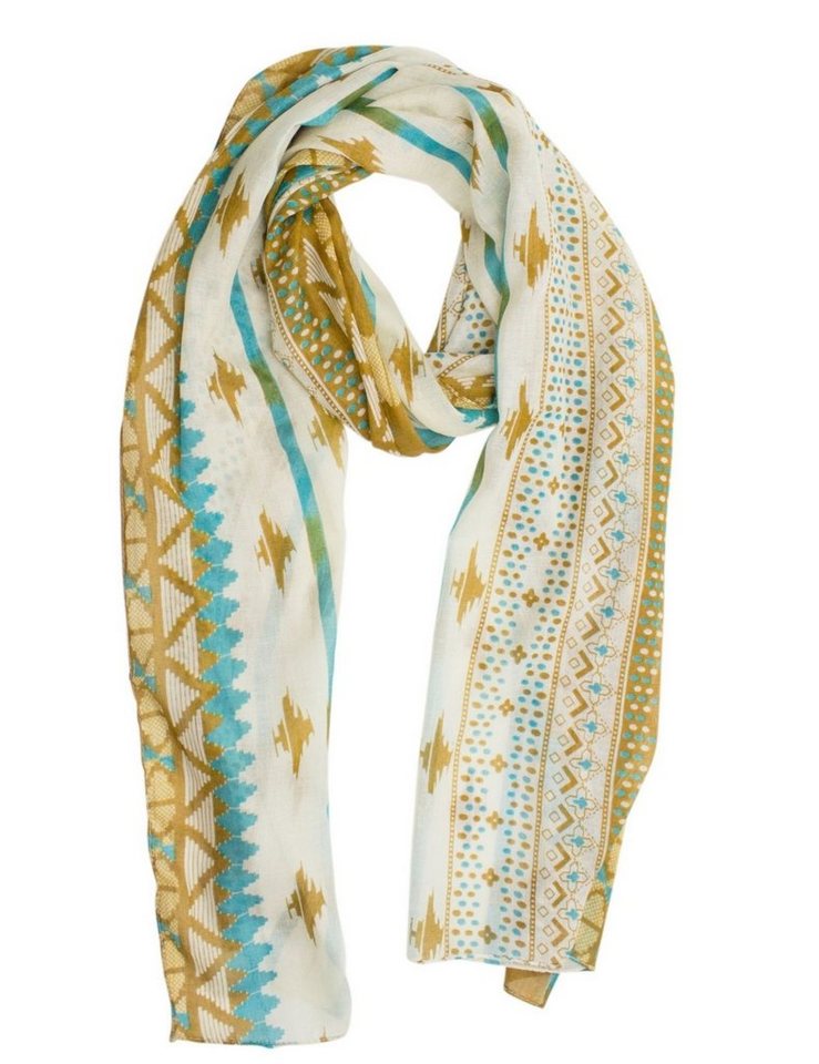 Sunsa Modeschal Damen Schal Tuch. Baumwolle Halstuch. Sommer Scarf als Geschenkideen für Frauen. Tuch mit Blumen Aufdruck & modern bohemian Design., Abstract Aufdruck von Sunsa