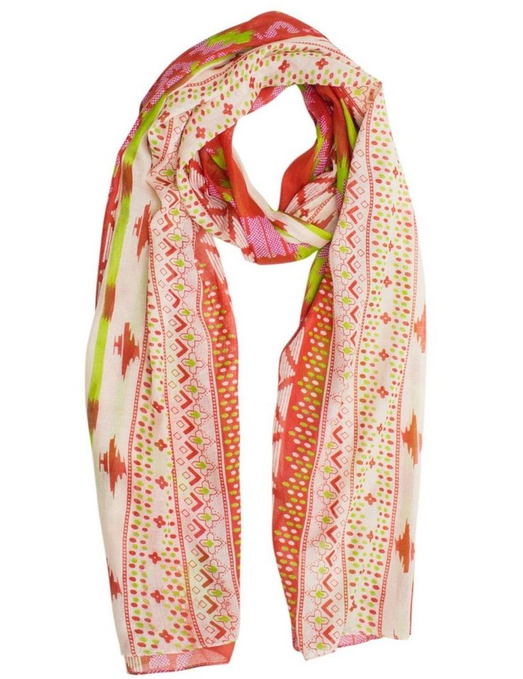 Sunsa Modeschal Damen Schal Tuch. Baumwolle Halstuch. Sommer Scarf als Geschenkideen für Frauen. Tuch mit Blumen Aufdruck & modern bohemian Design., Abstract Aufdruck von Sunsa