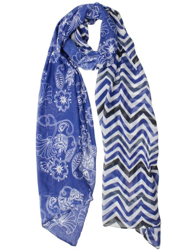Sunsa Halstuch Damen Schal Tuch Baumwolle Halstuch Sommer Scarf mit Blumen, Abstract Moderne Design von Sunsa