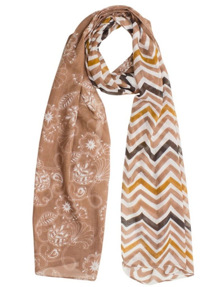 Sunsa Halstuch Damen Schal Tuch Baumwolle Halstuch Sommer Scarf mit Blumen, Abstract Moderne Design von Sunsa