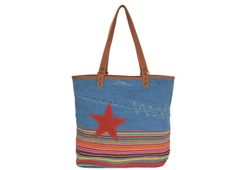 Sunsa Shopper Vintage Handtasche. Nachhaltige Shopper Tasche. Damen Schultertasche, Nachhaltig aus recycelte Jeanshose von Sunsa