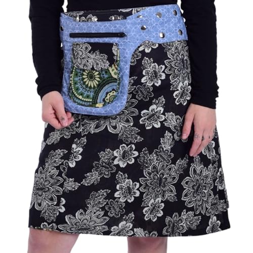 Sunsa Sommerrock Knielang Rock. Wickelrock Damen lang aus Baumwolle. Hosenrock Boho Kleidung. Langer Rock Damen. Midirock von Sunsa
