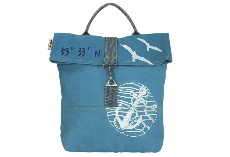 Sunsa Umhängetasche Große Damen Umhängetasche, blaue Maritim Schultertasche, Handtasche, vegan von Sunsa