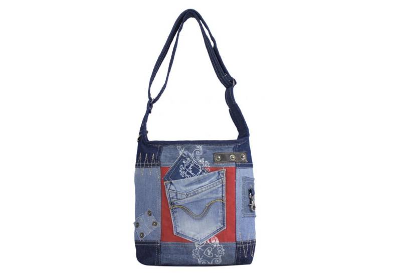 Sunsa Umhängetasche Umhängetasche Hobo Tasche recycelte Jeans Schultertasche Umhängetasche, Aus recycelten Materialien von Sunsa