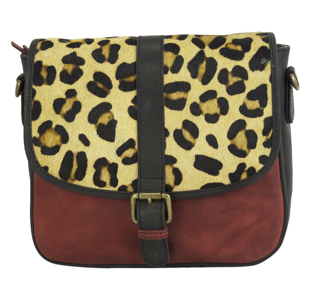 Sunsa Umhängetasche Leder Damen Umhängetasche. Bunter Crossbody Bag Ledertasche, echt Leder aus Lederresten von Sunsa