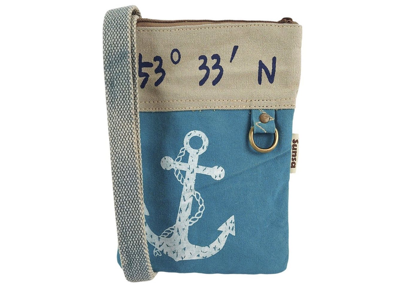 Sunsa Umhängetasche Maritim Umhängetasche. Vegan Crossbody Bag Canvas Damen Schultertasche von Sunsa