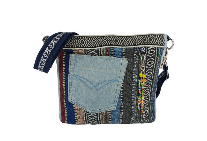 Sunsa Umhängetasche Nachhaltige Umhängetasche aus recycelte Jeans, Damen Schultertasche, mit abnehmbaren Schulterriemen, enthält recyceltes Material von Sunsa