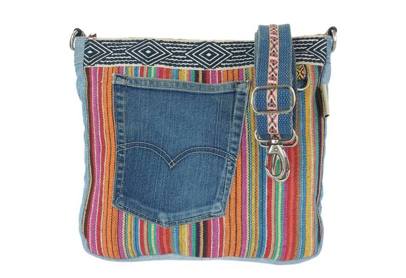 Sunsa Umhängetasche Nachhaltige Umhängetasche aus recycelte Jeans, Damen Schultertasche, mit abnehmbaren Schulterriemen, enthält recyceltes Material von Sunsa