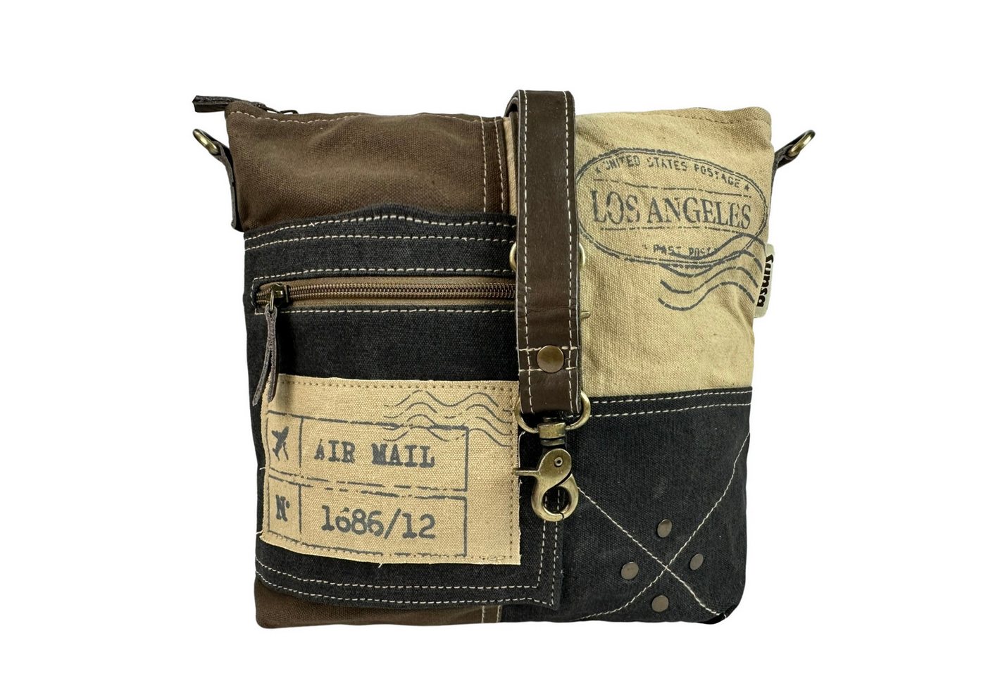 Sunsa Umhängetasche Sunsa Umhängetasche Vintage Schultertasche Canvas Crossbody Tasche Bag, Vintage Retro Aufdruck von Sunsa