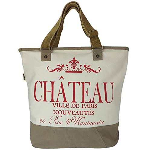 Sunsa XXL Damen Handtasche. Große Tasche aus Canvas. Vegane Strandtasche/Sporttasche. Weekender in Vintage Retro Stil als Geschenkideen für Frauen von Sunsa