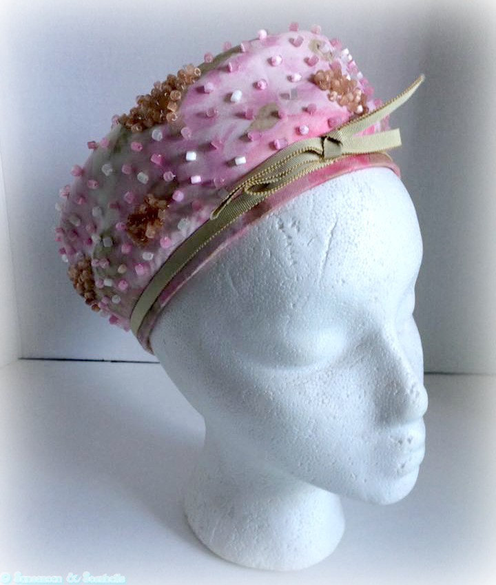 Mid Century Wm Silverman | Silverwau Hut Perlen Pastell Pillen Box Elegant von SunscreenSeashells