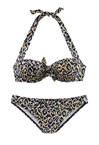 Sunseeker Marken-Balconnet-Bikini schwarz-bunt Größe 34 C-Cup von Sunseeker