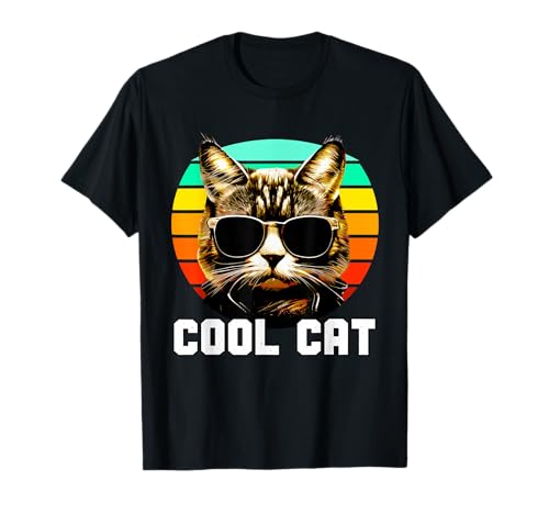 Lustiger Sonnenuntergang Coole Katze Pelz Baby Kätzchen Bro Geschenk T-Shirt von Sunset Cat Cool Furry Feline Dude Kitten Bro Gift
