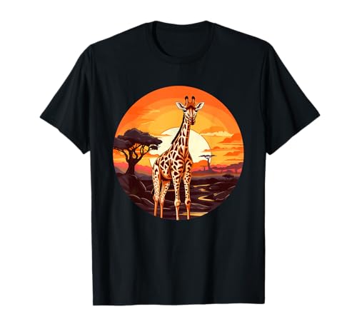 Bunte Giraffe I Kinder Giraffe T-Shirt von Sunset Giraffe I Cartoon Giraffe Art