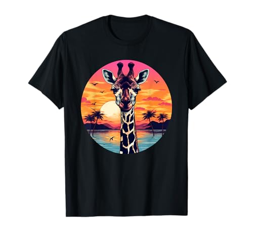 Kinder Giraffe I Sommergiraffe T-Shirt von Sunset Giraffe I Cartoon Giraffe Art