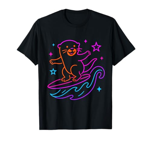 Sunset Surfing Otter Ocean Fun für Kinder und Kinder Junioren T-Shirt Sunset Surfing Otter Ocean Fun für Kinder und Kinder Junioren T-Shirt von Sunset Surf Otters League for Children Kids Tweens